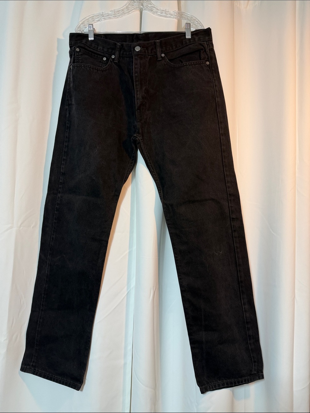 Levi's 505 Black Straight-Leg Men's Jeans 36x34 B7
